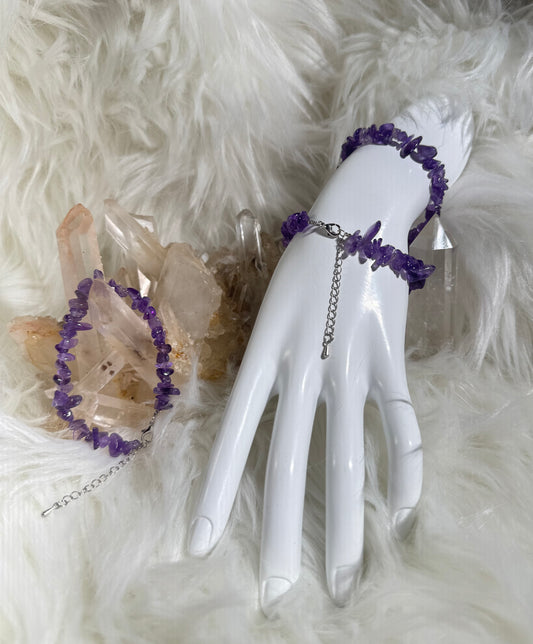 Amethyst Chips Bracelet