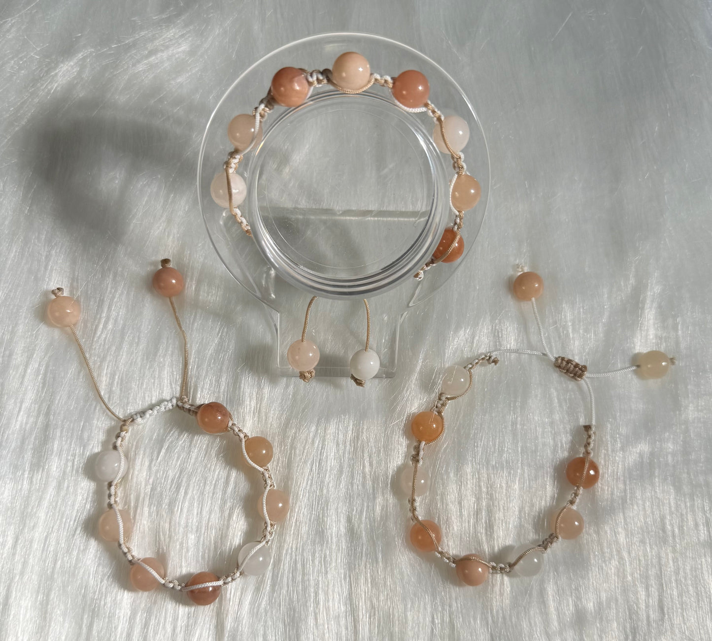 Honey Calcite adjustable rope bracelet