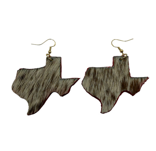 Upcycled Designer Texas Leather Earrings